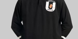 White Striped Black Polo