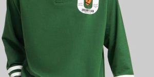 White Striped Green Polo