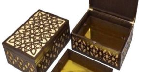 Wooden Gold Finish Gift Box