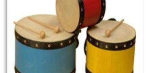 Kids Wooden Music Round Drum Toy
