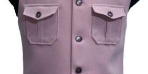 Pink Colour 4 Pocket Sleeveless Nehru Jacket