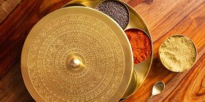 Spice Box (Masala Dani) Set With 1 Spoon And 7 Containers