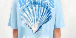 Sky Blue T-Shirt WAVES Oversized