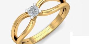 Solitaire Split Shank Ring