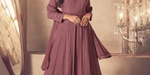 Embroidered Georgette Long Anarkali Suit for Women