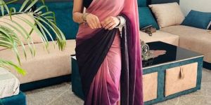 Pre Stitched Nylon Rimzim Ready to Wear 1 Minute Women Saree