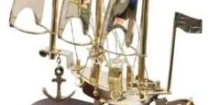 Modern Ship Showpiece For Living Room Gold