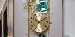 Vertical Metal Wall Clock