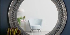 NEENAN ROUND MIRROR GREY