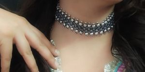 Chic German Silver Women Choker