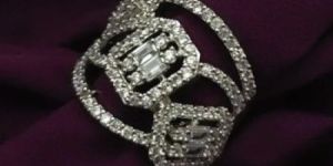 Sparkling Cz Adjustable Ring For Women