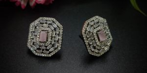 Splendid Cubic Zirconia Diamond Studs Women Earrings