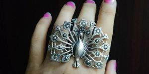 Stylish Adjustable German Silver Ring For Women