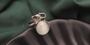 Stylish Silver Elephant Design Ring For Women
