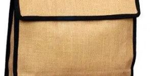 Jute Document Flap Bag