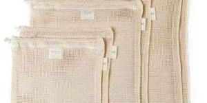 Vegetable Organizer Drawstring Cotton Mesh Bag