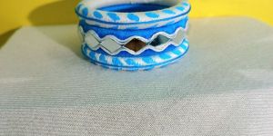 Jhumur Hand Crafted Mirror Fitted Thread Bangle Set