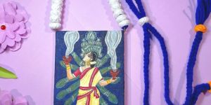 Women Dhaker Tale Hand Painted Adjustable Necklace