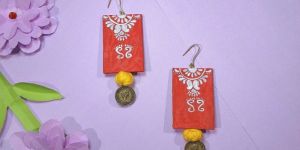Women Lokkhi Elo Hand Painted Earrings
