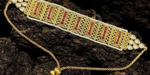 Micron Gold Plated Ruby Designer Bracelet