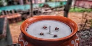 Paraffin Wax Matka Decorative Candle