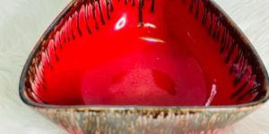 Crimson Ember Artisan Bowl