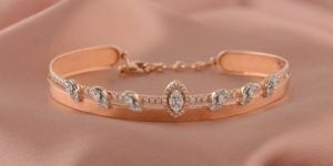 Artistic Fusion Rose Gold Ladies Diamond Bracelet