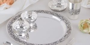 Elegant Pure Silver Dining Set