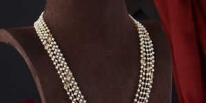 Multi-Layered Womens Gold Pearl Mala