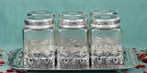 Pure Silver Glass Jar