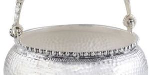 Silver Flower Basket