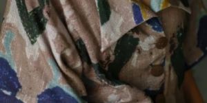 Women Mosaic Big Collar Crop Shirt