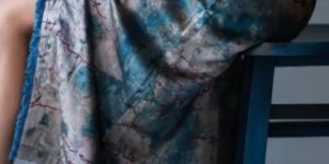 Women River Print Wrap Button Down Long Skirt