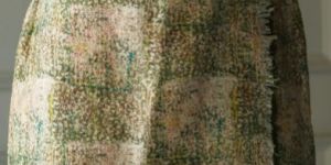 women white green splatter wrap mini skirt