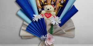 Cute Teddy & Chocolate Bouquet