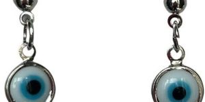 Women Evil Eye Mini Dangle Earrings Pushback Closure