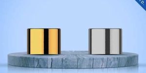 18mm golden silver glossy cap