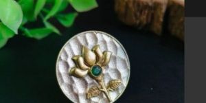 Coin Shaped Oxidised Women Ring