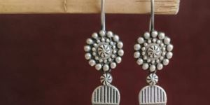Elegant Silver Keri Hook Women Earrings
