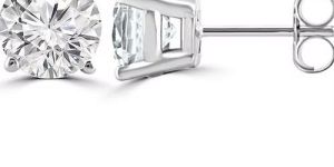 Solitaire 4 Prong Round Lab Grown Ladies Diamond Tops