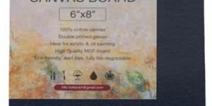 6x8 Inch Black Canvas Board