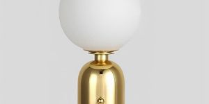 GLASS ROUND BALL DESK LAMP