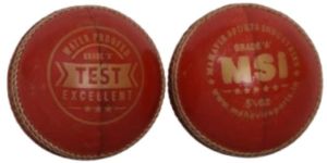 MSI TEST EXCELLENT RED Leather Cricket Balls