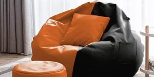 Black & Orange Coaster Shine Teardrop 3 Piece Bean Bag Combo Set