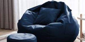 Navy Coaster Shine Teardrop 3 Piece Bean Bag Combo Set