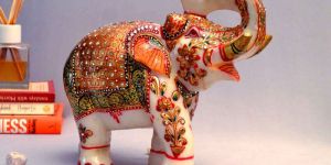 Marble Elephant Statue