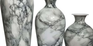irv1001 marble enamel coating metal vases