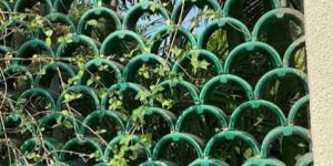 C Shape Handmade Ceramic Glazed Jali