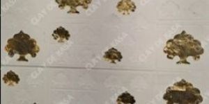 Golden Mural Beige Handmade Ceramic Highlighter Tile