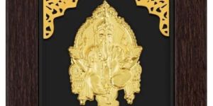 Lord Ganesha Gold Frame